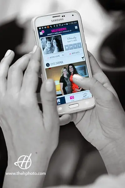 date of the wedding on cell phone