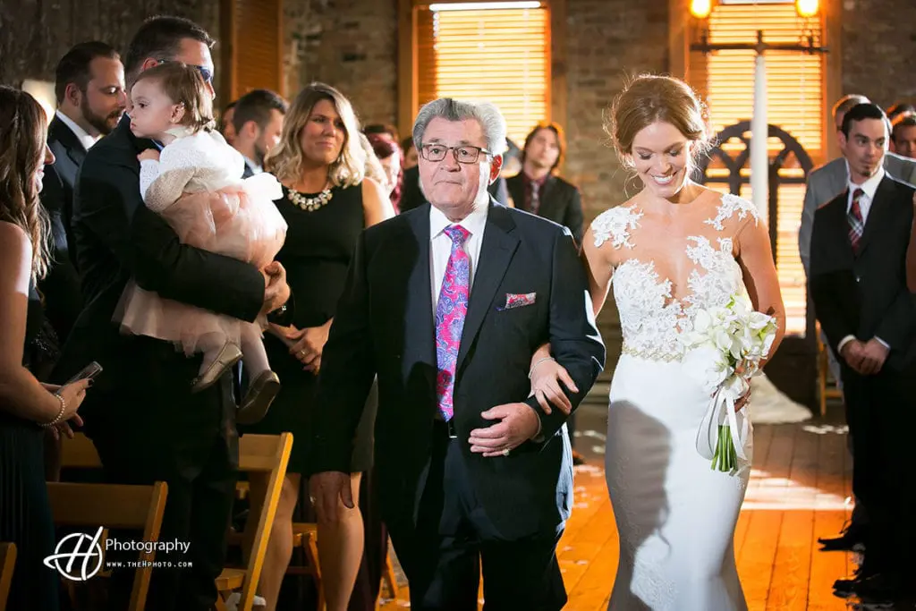 father wlking down the aisle