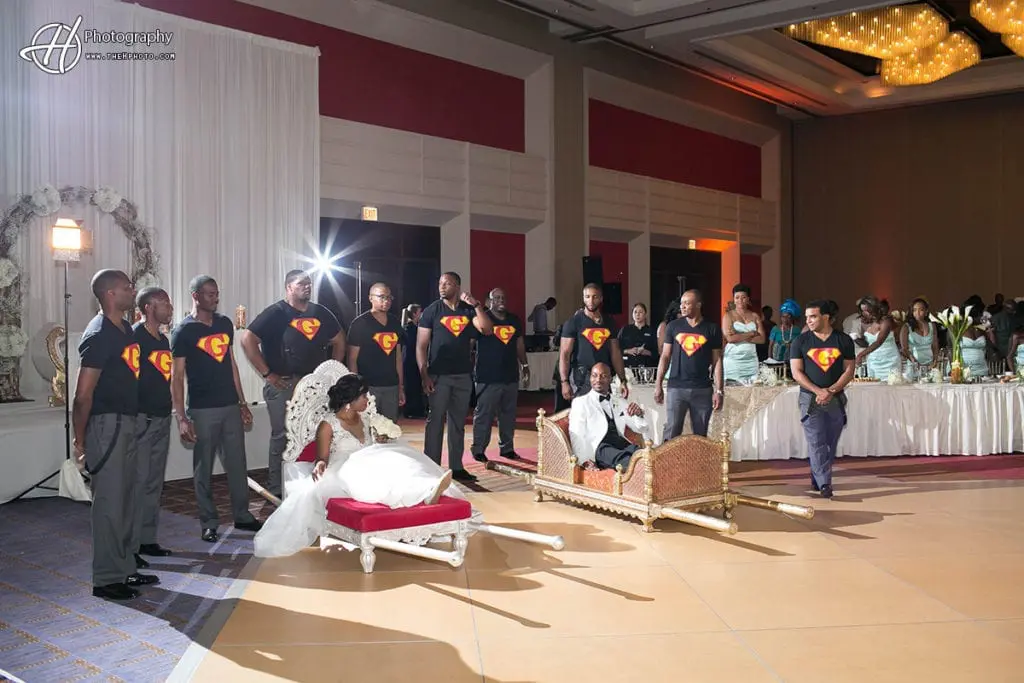 getting ready at Hyatt Regency O’Hare in Rosemont Bride-groom-nigerian-tradition