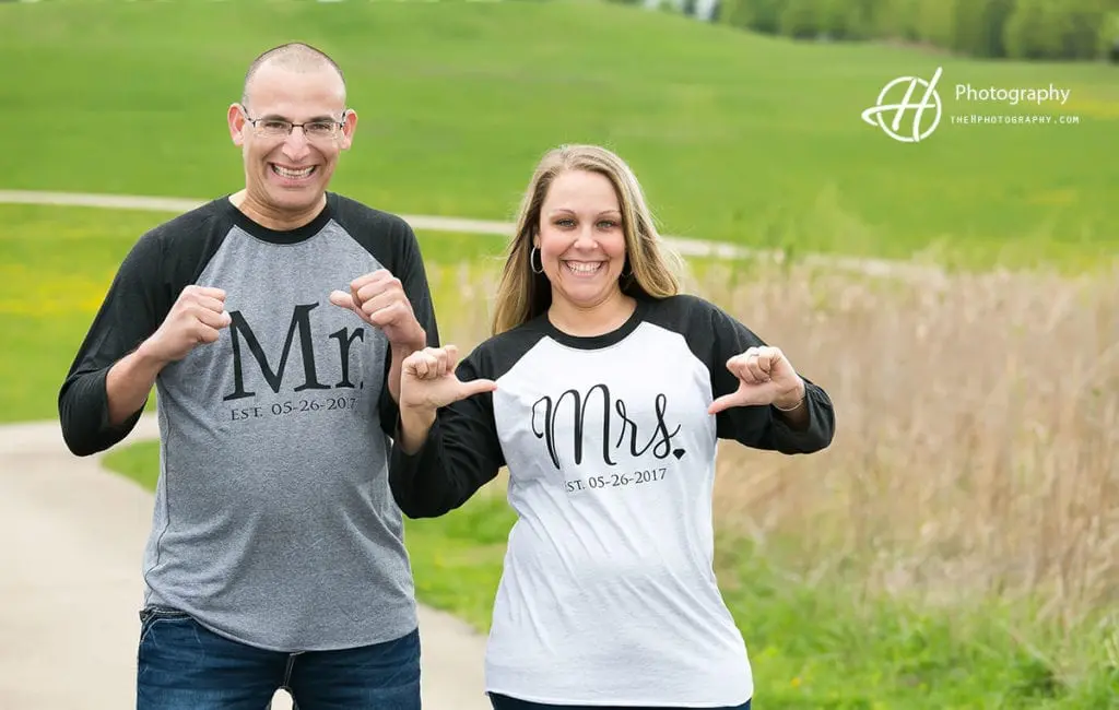 tshirts with MR and MRS