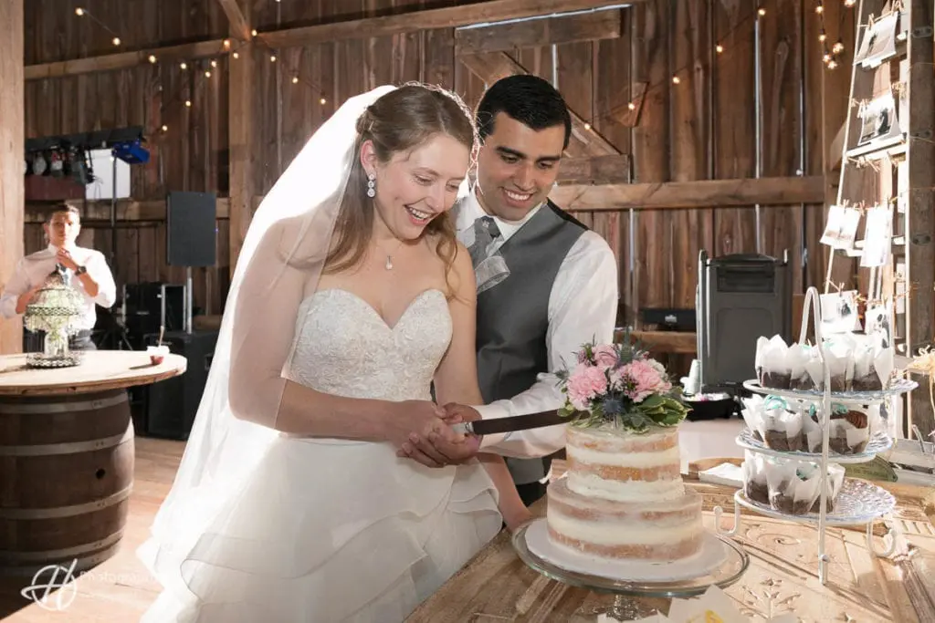 cake cutting at Over the Vine