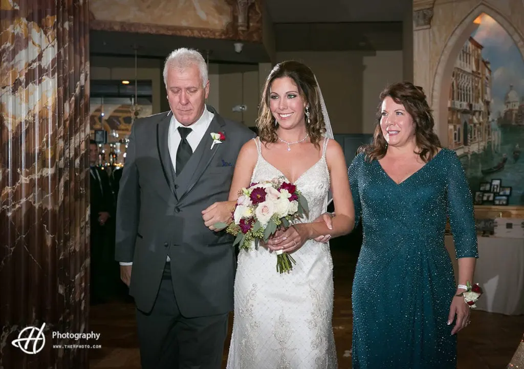 Jessica walking down the aisle