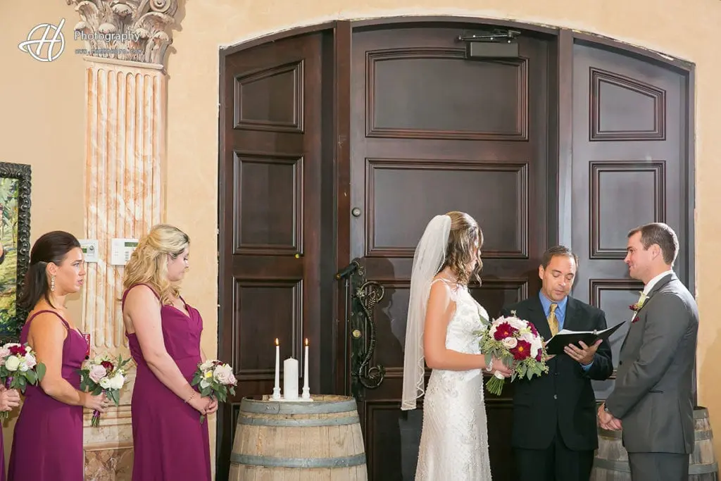 wedding ceremony Acquaviva Winery