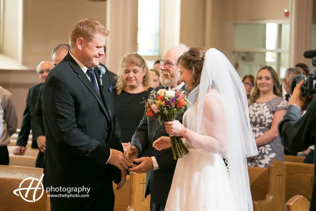 presenting the bride