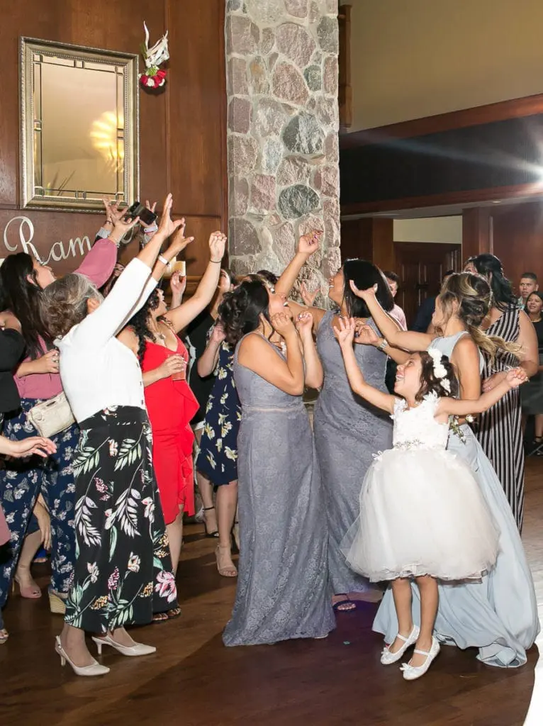 The bouquet toss. bouquet-toss