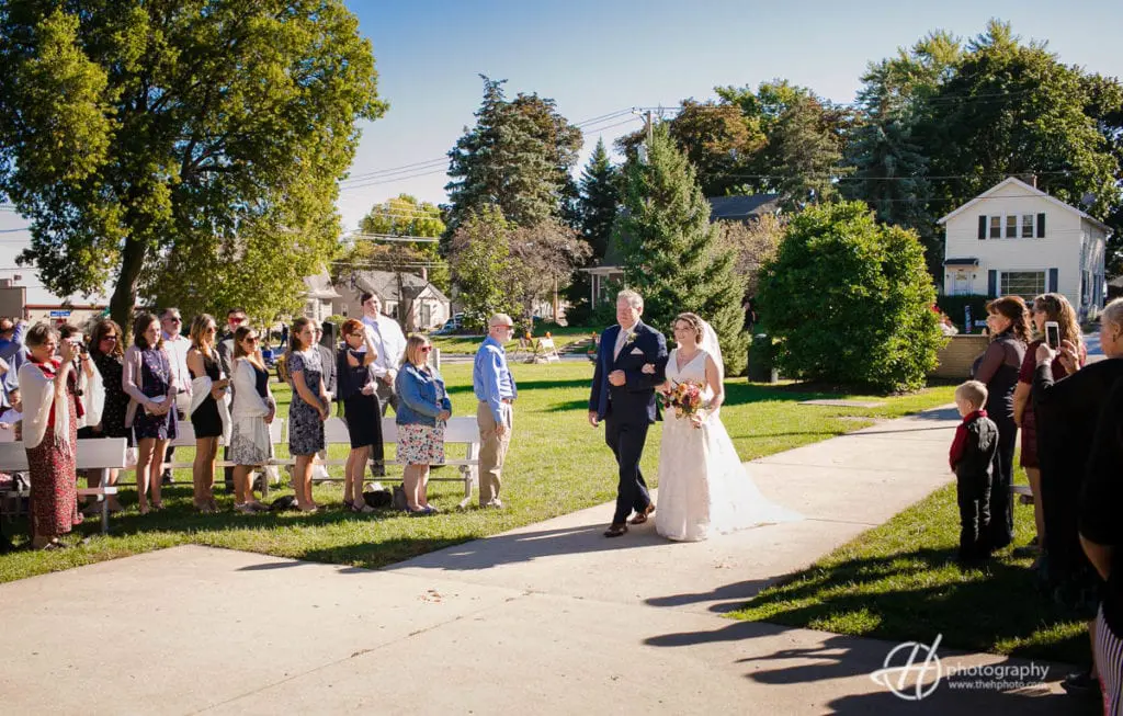 walking down the aisle