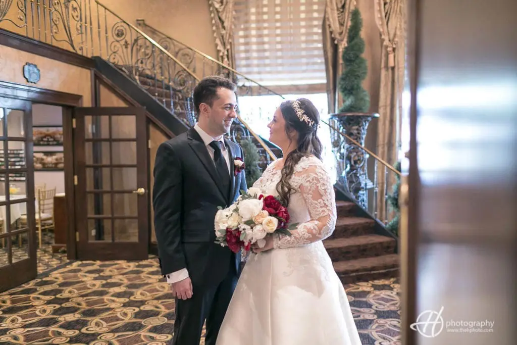 bride and groom Chateau Ritz