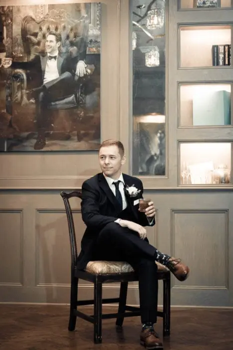 Blake by the painting 