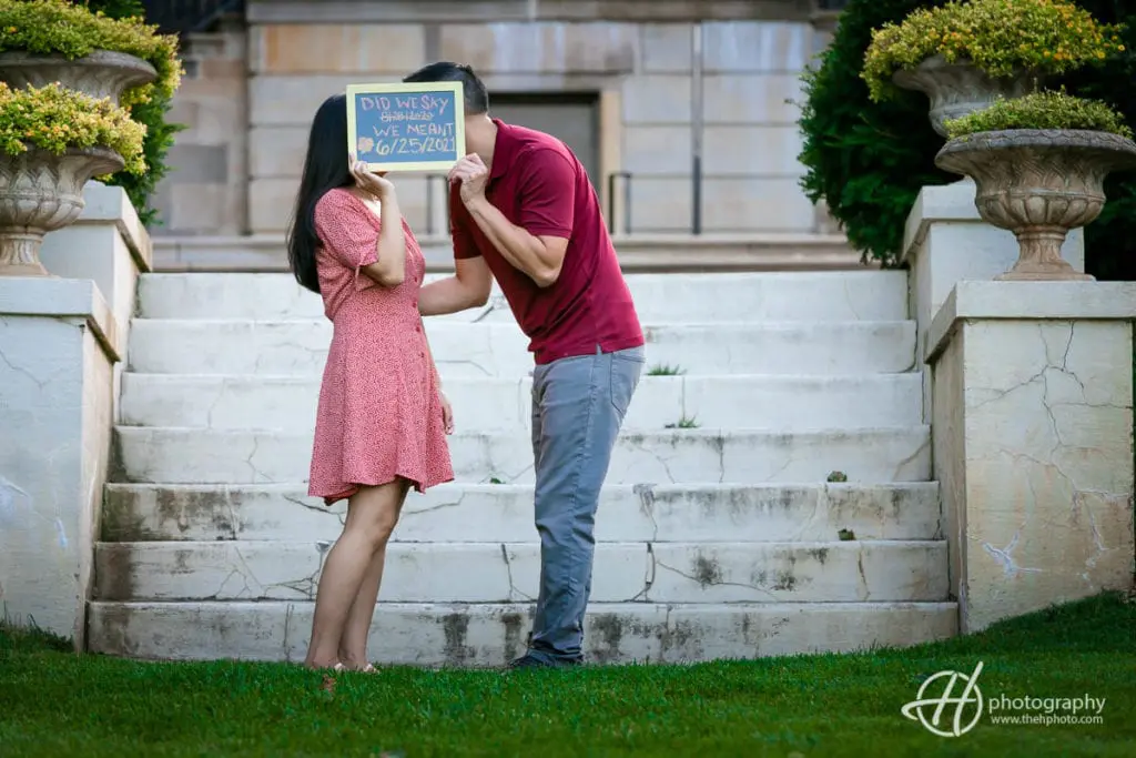 Pandemic time changed wedding dates sign for wedding date