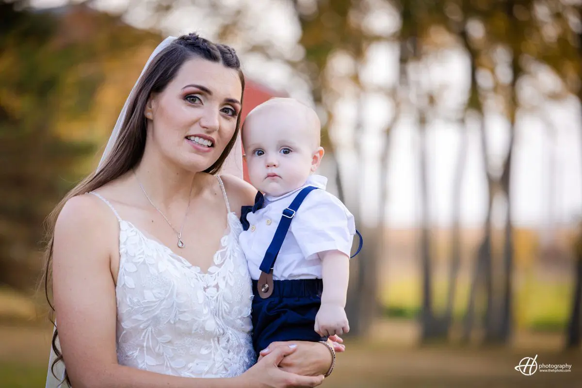 bride and son