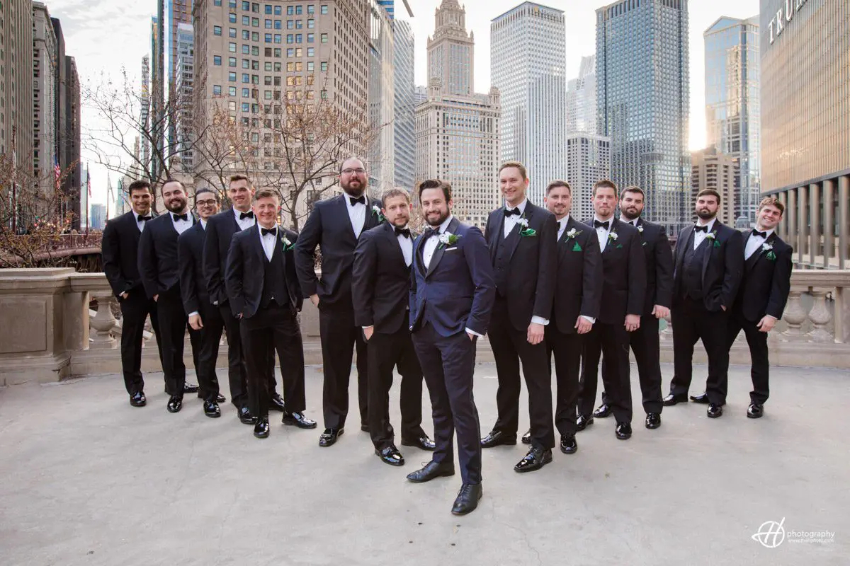 John and the groomsmen.