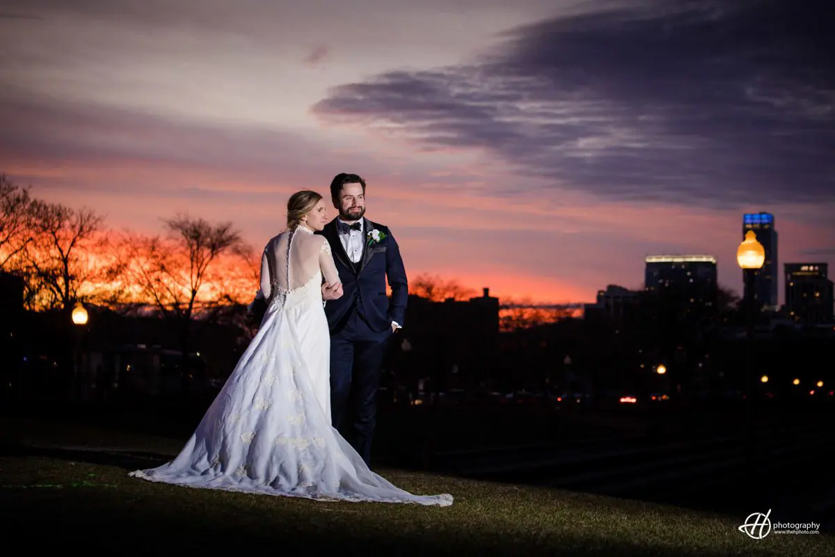 Mary and John portrait in the sunset. sunset