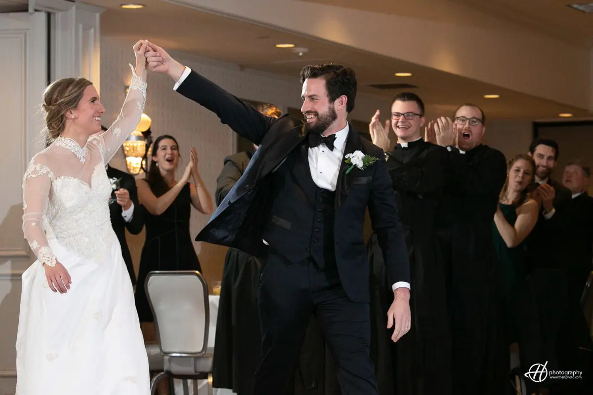 JOhn and Mary - grand entrance at Hilton Chicago/Northbrook. Hilton Chicago Northbrook Wedding
