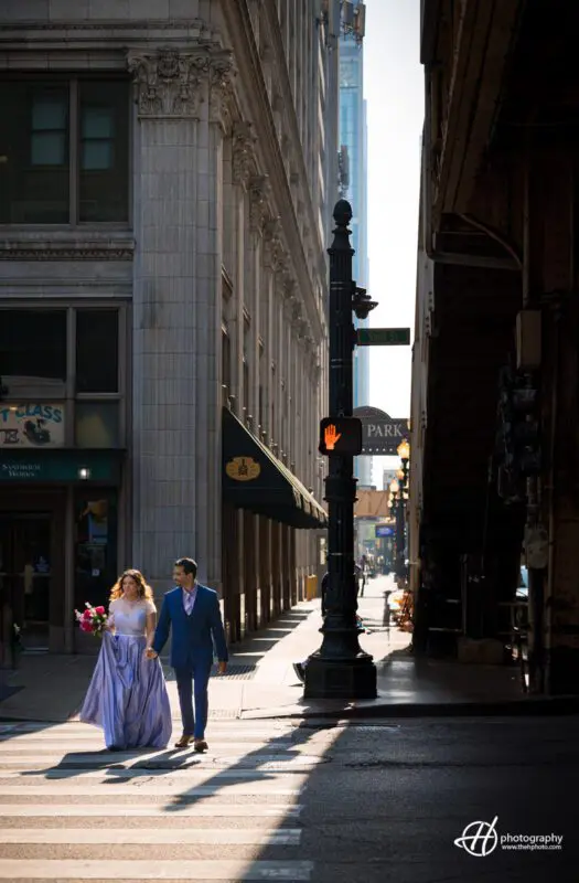 pre-wedding-picture-downtown-Chicago