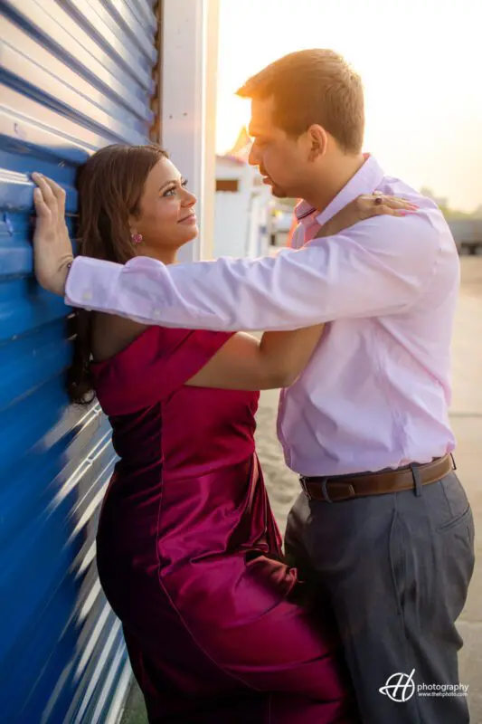 Sunset picture during pre wedding shot.