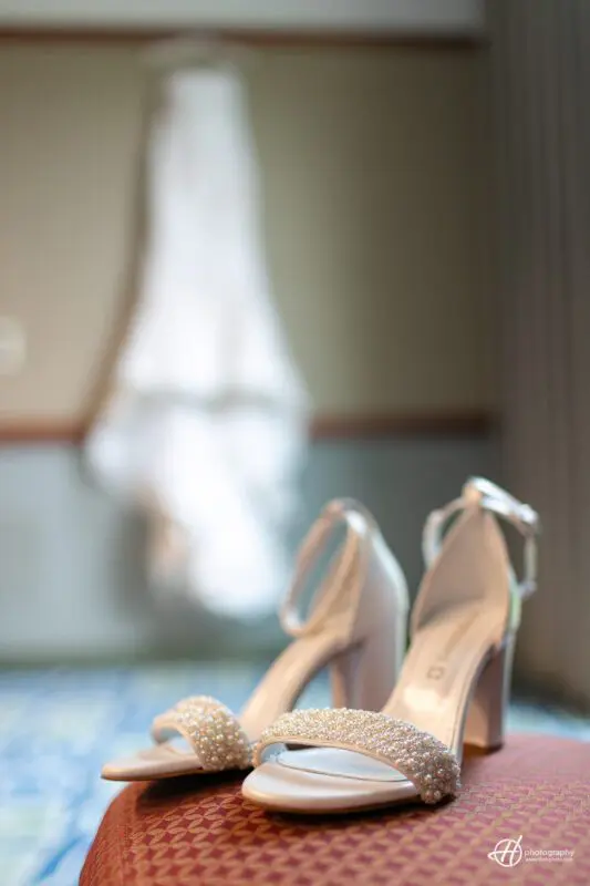 wedding day bridal shoes