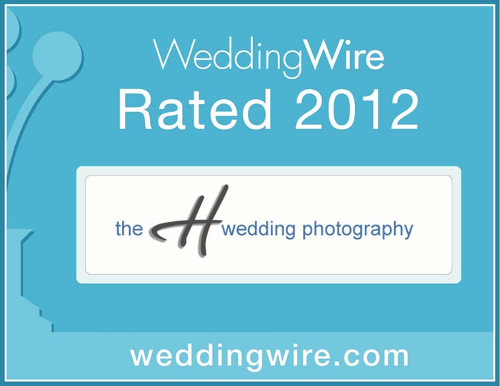 the H wedding photography is WeddingWire Rated 2012