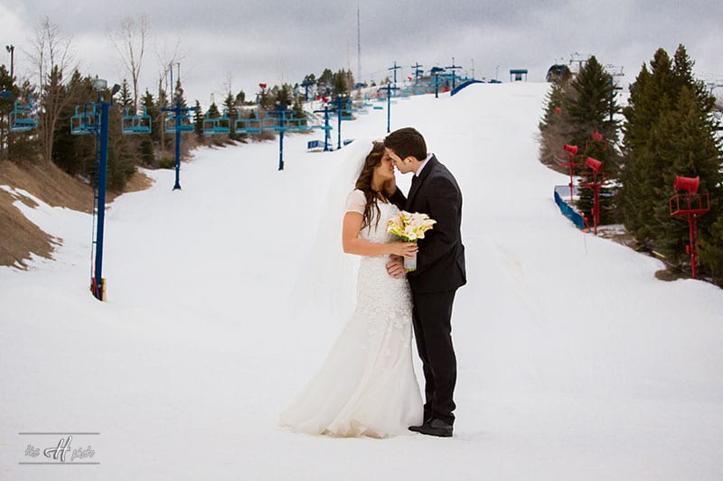 great idea for wedding photos in winter