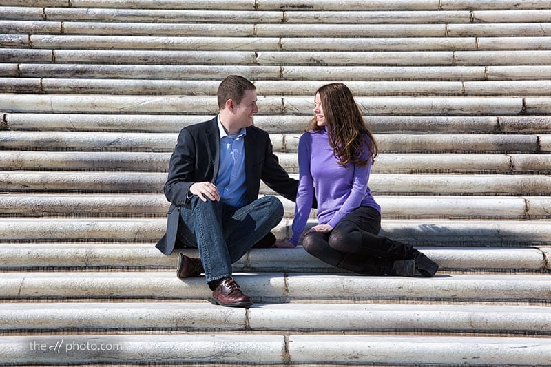 they were taking photos on the stairs at Field Museum 