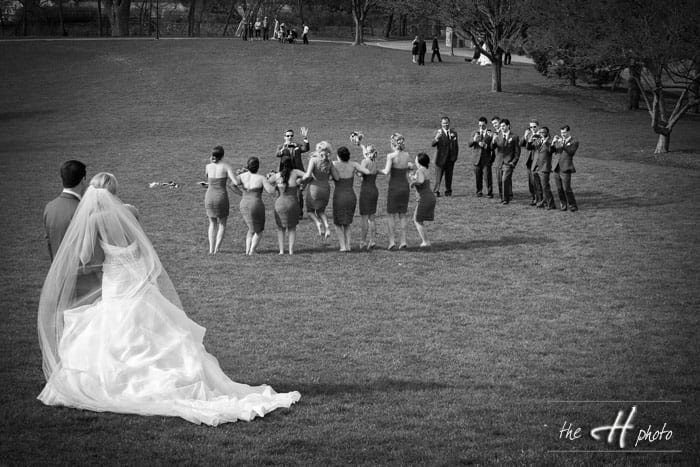funny photo session with the bridal party