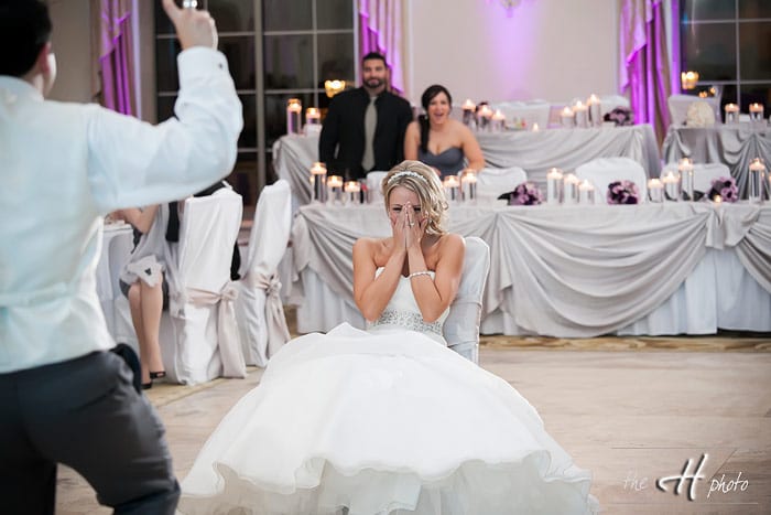 Frank getting ready to throw the garter