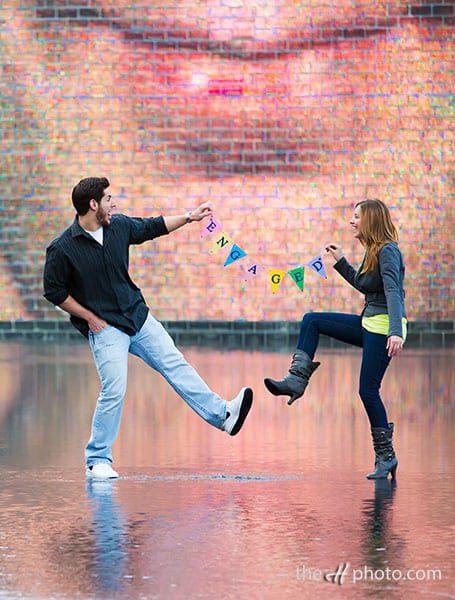 newly engaged Aaron and jessica