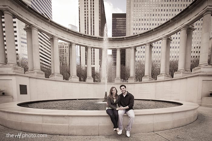 by the arc in Millenium Park