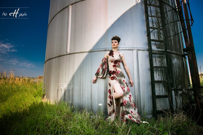 industrial photos combined with fashion 