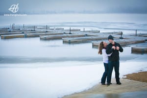 Winter Engagement Pictures Algonquin and Crystal Lake