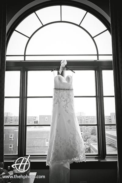 Wedding dress in Orrington hotel