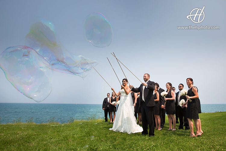 Soap bubbles at the photo session