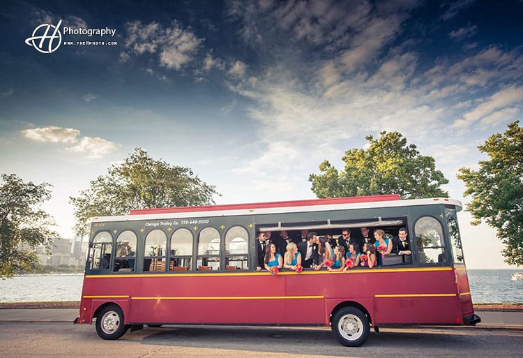 Chicago trolley for weddings 