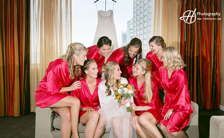 happy bridesmaids Hyatt Regency 
