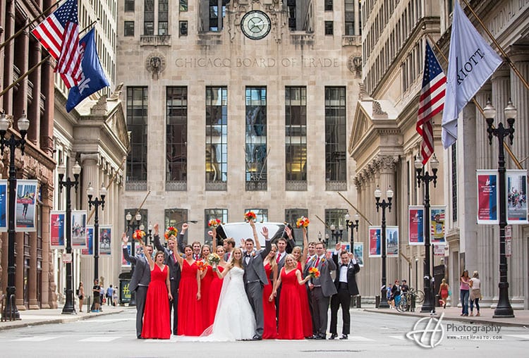 Chicago Board of Trade Wedding Picture