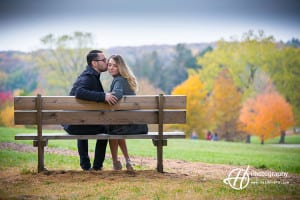 Morton Arboretum Fall Engagement Photos