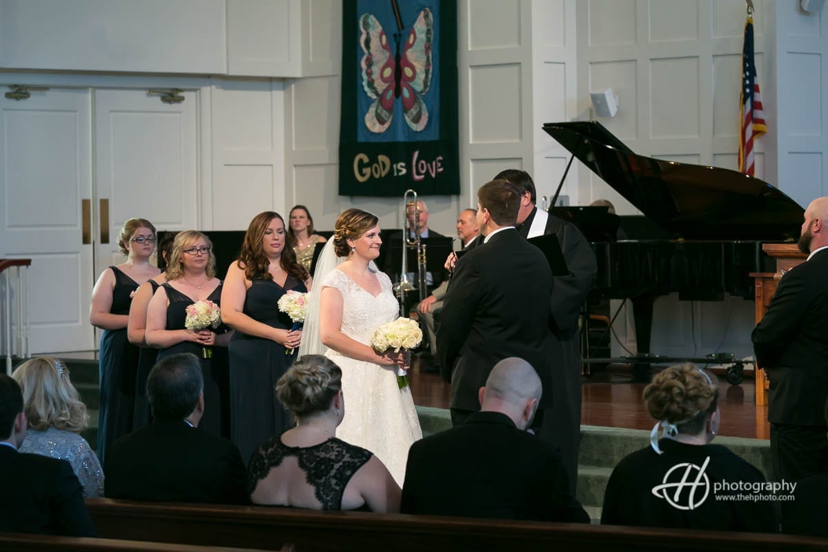 Wedding ceremony at First methodist Church.