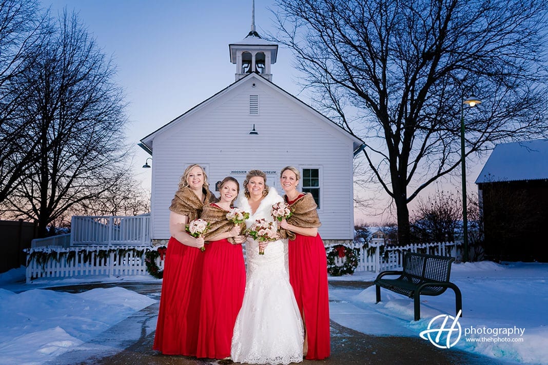 bridesmaids winter photo