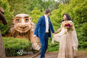 Jyoti and Dan intimate wedding at the Morton Arboretum