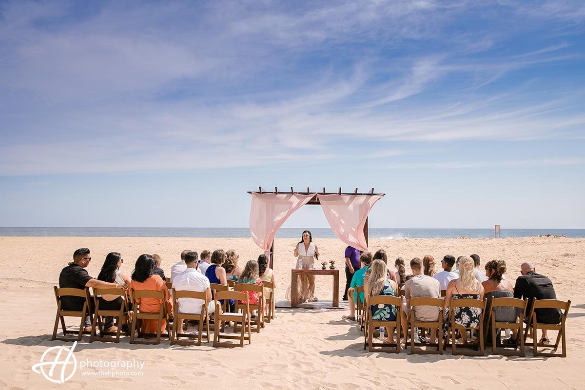 wedding ceremony by Hard Rock Resort in Cabo