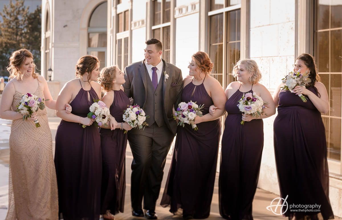 Groom and bridesmaids