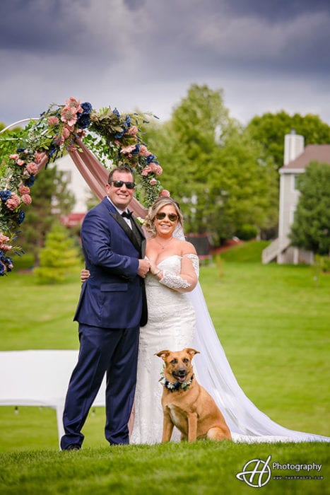 Dog in wedding pics