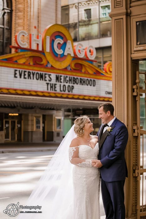 Chicago Theater wedding