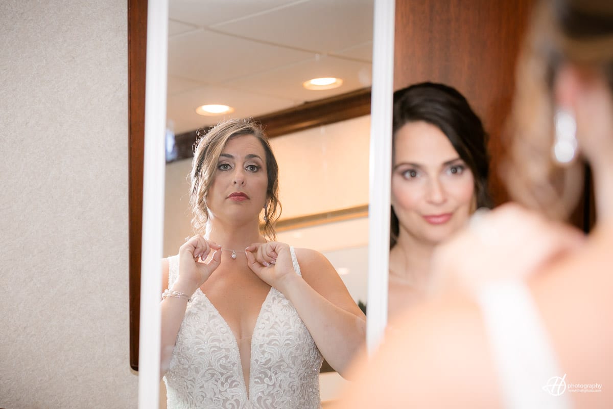 bride in mirror 