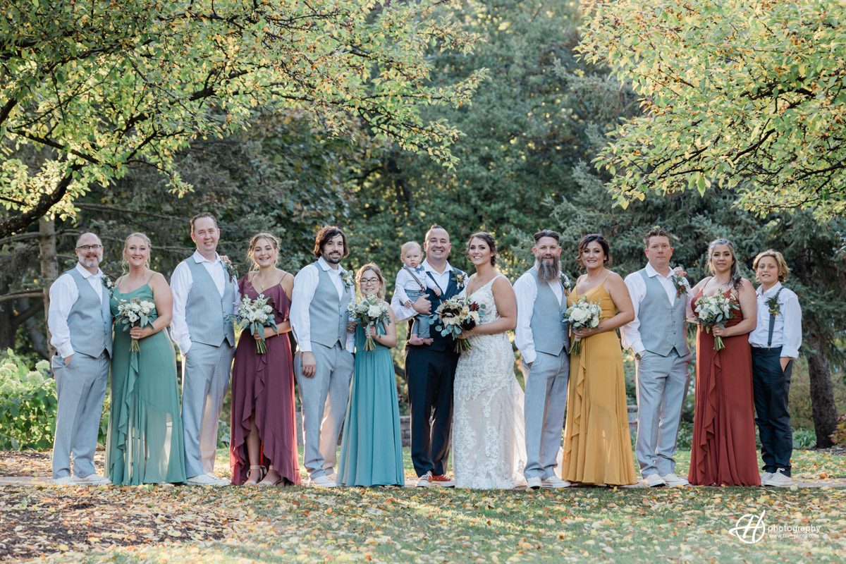 bridal party group photo